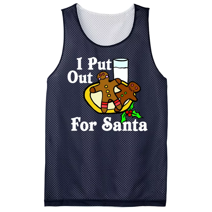 I Put Out For Santa Cookies and Milk Mesh Reversible Basketball Jersey Tank