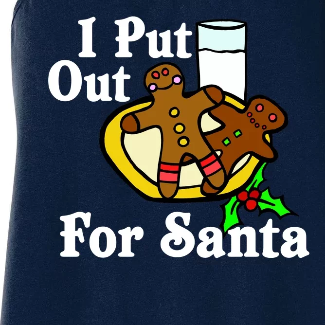 I Put Out For Santa Cookies and Milk Women's Racerback Tank