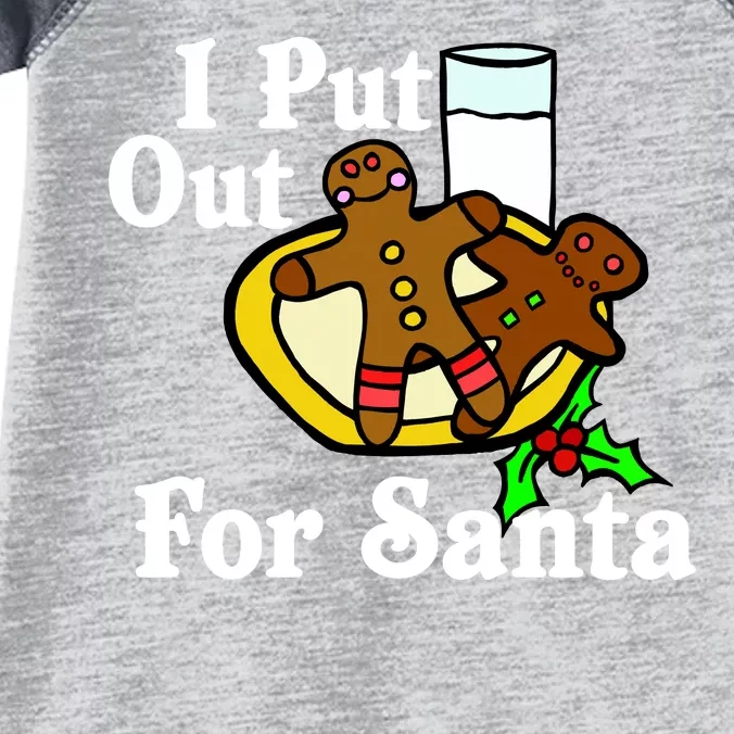 I Put Out For Santa Cookies and Milk Infant Baby Jersey Bodysuit