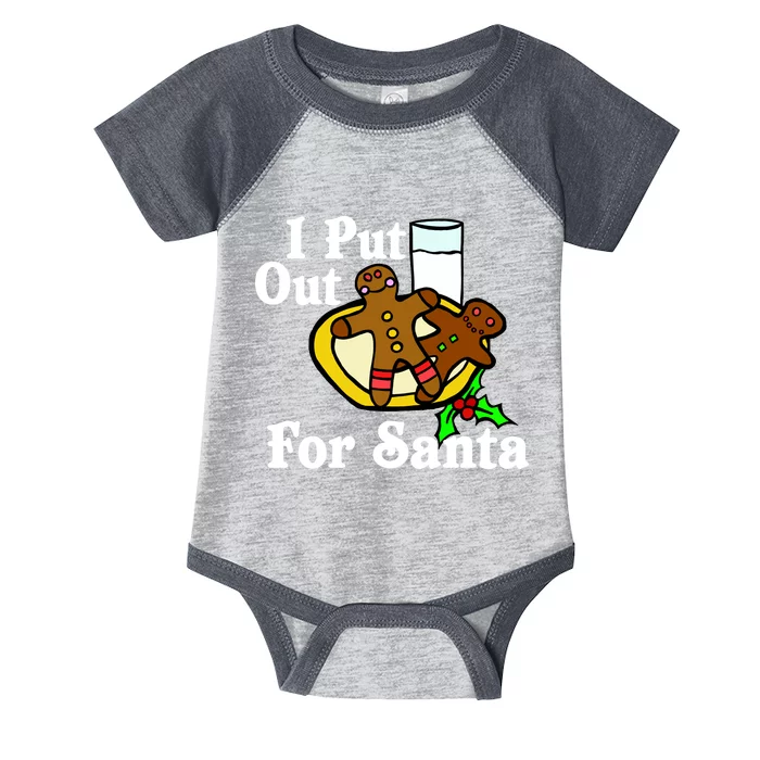 I Put Out For Santa Cookies and Milk Infant Baby Jersey Bodysuit