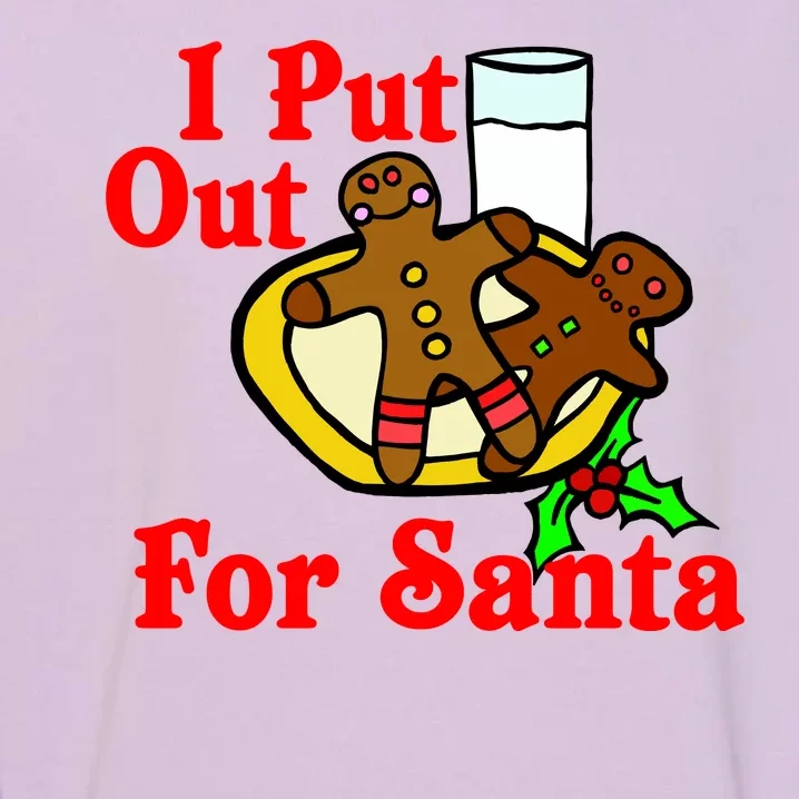 I Put Out For Santa Cookies and Milk Garment-Dyed Sweatshirt