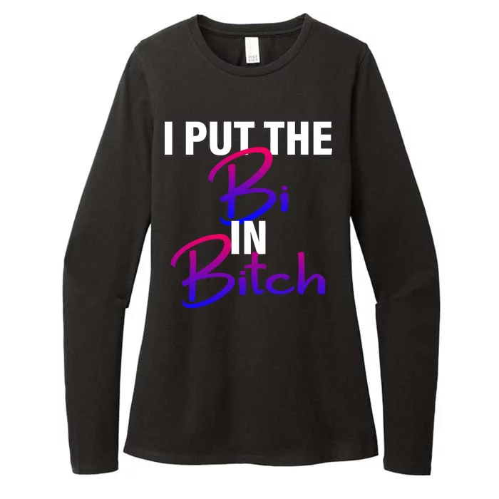 I Put The Bi In Bitch Funny Bisexual Pride Womens CVC Long Sleeve Shirt