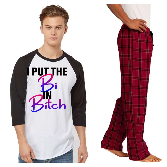 I Put The Bi In Bitch Funny Bisexual Pride Raglan Sleeve Pajama Set