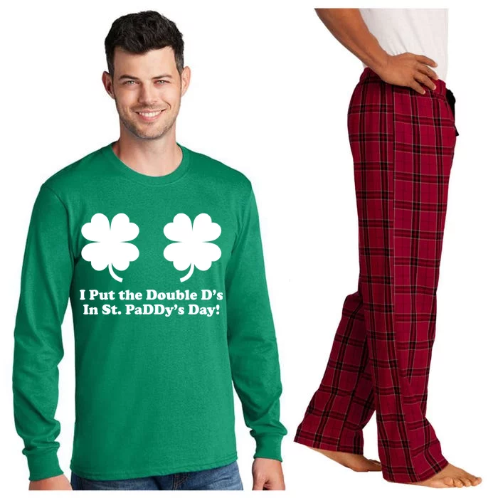 I Put the Double D's In St. PaDDy's Day Funny St. Patrick's Day Long Sleeve Pajama Set