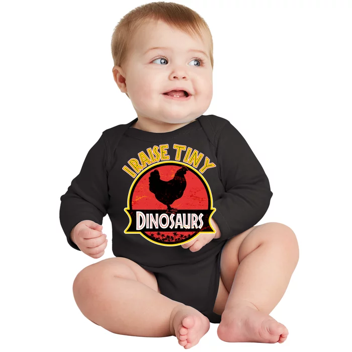 I Raise Tiny Dinosaurs Baby Long Sleeve Bodysuit