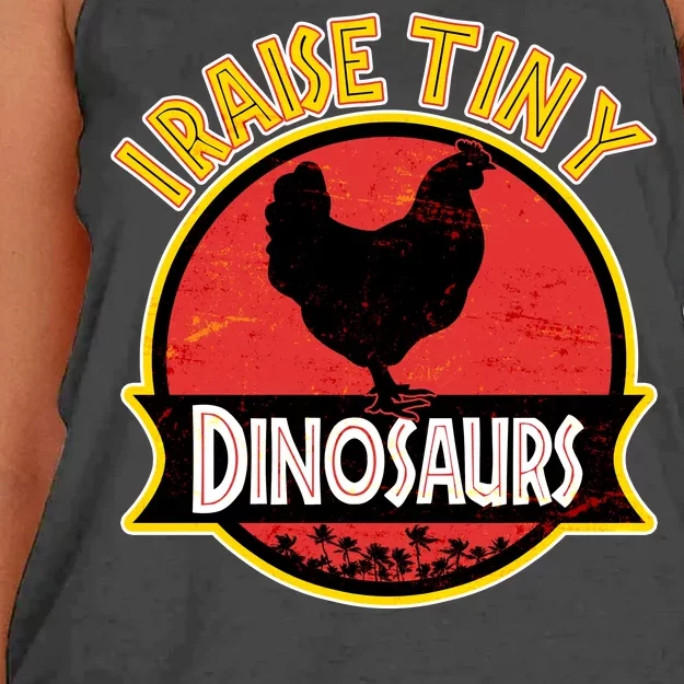 I Raise Tiny Dinosaurs Women's Knotted Racerback Tank