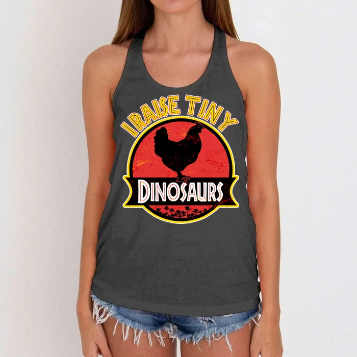 I Raise Tiny Dinosaurs Women's Knotted Racerback Tank