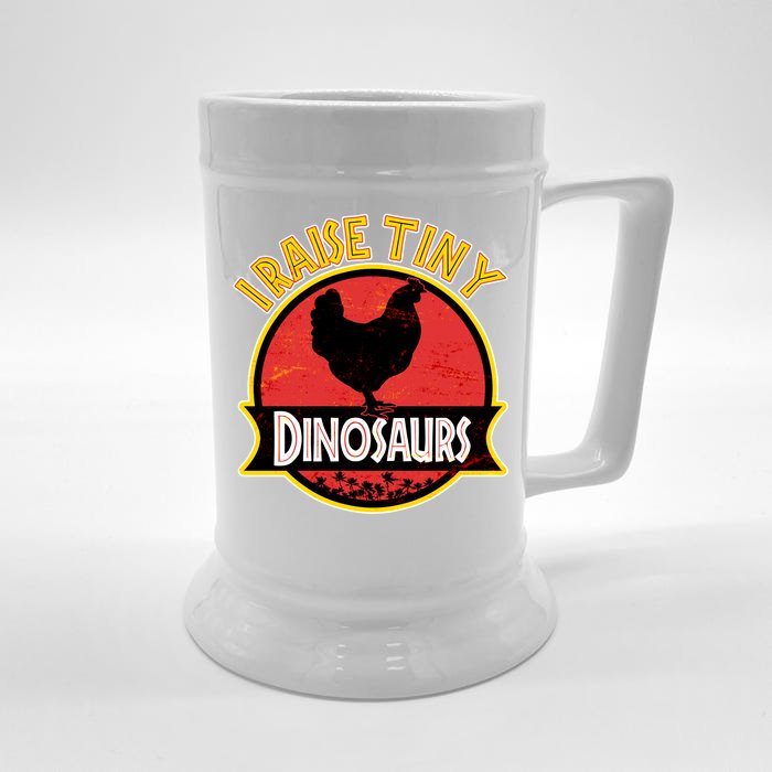 I Raise Tiny Dinosaurs Front & Back Beer Stein