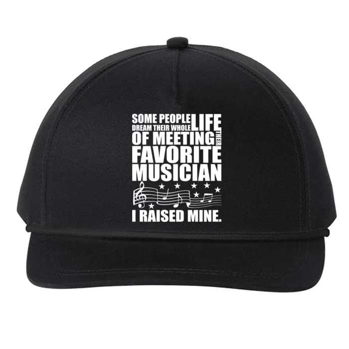 I Raised Mine Favorite Musician Snapback Five-Panel Rope Hat