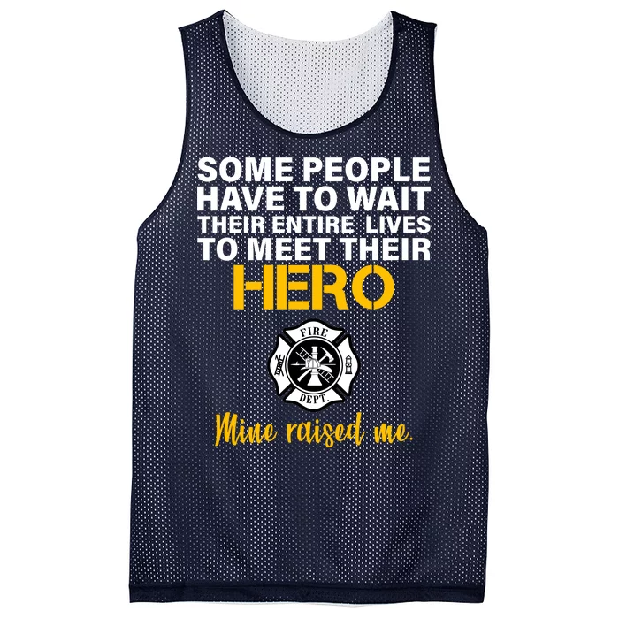 I Raised My Firefighter Hero Mesh Reversible Basketball Jersey Tank