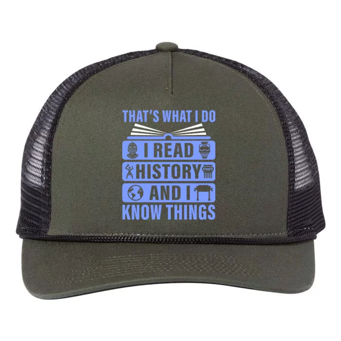 I Read History And I Know Things Funny Retro Rope Trucker Hat Cap