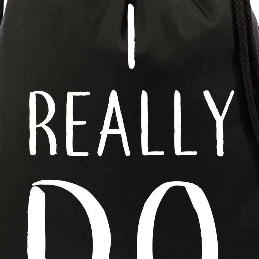 I Really Do Care Drawstring Bag