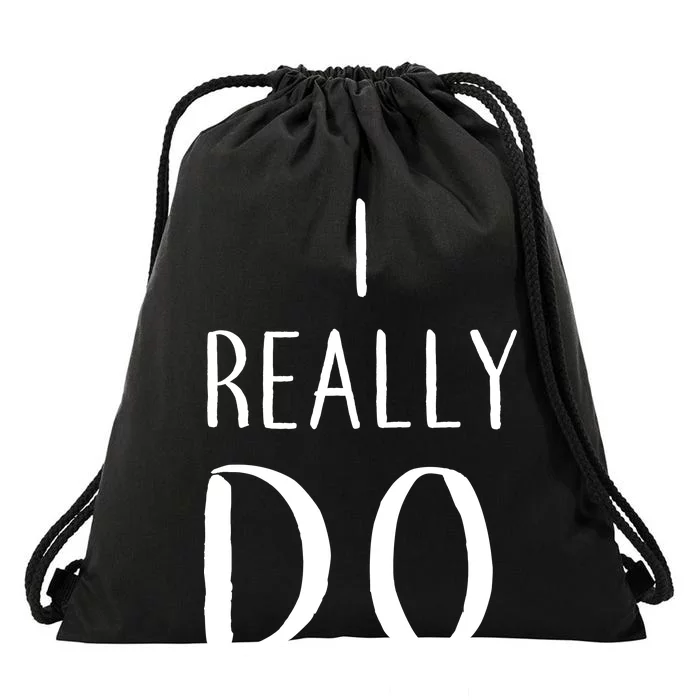 I Really Do Care Drawstring Bag