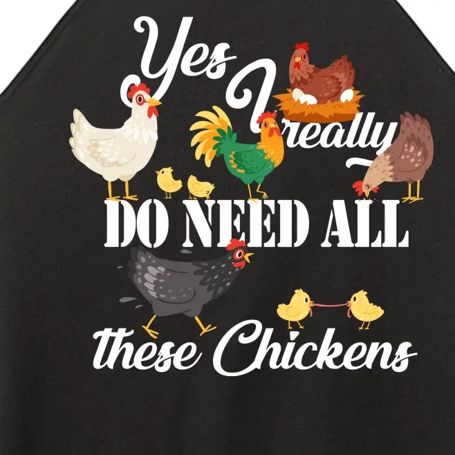 I Really Do Need All These Chickens Women’s Perfect Tri Rocker Tank