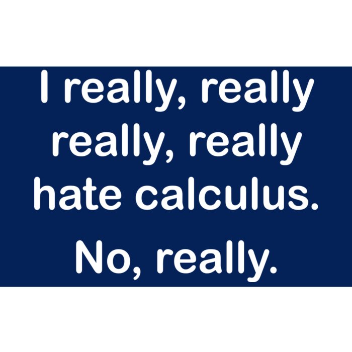 I Really Hate Calculus Bumper Sticker