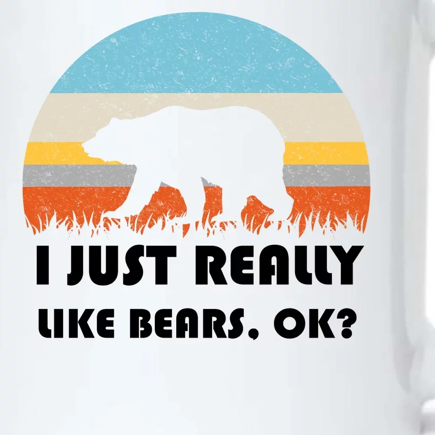 I Really Like Bears Black Color Changing Mug