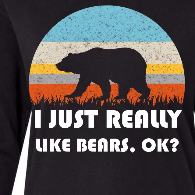 I Really Like Bears Womens Cotton Relaxed Long Sleeve T-Shirt