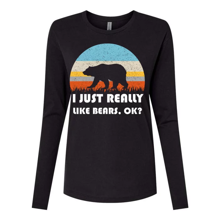 I Really Like Bears Womens Cotton Relaxed Long Sleeve T-Shirt