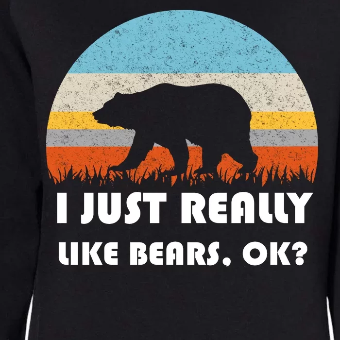 I Really Like Bears Womens California Wash Sweatshirt