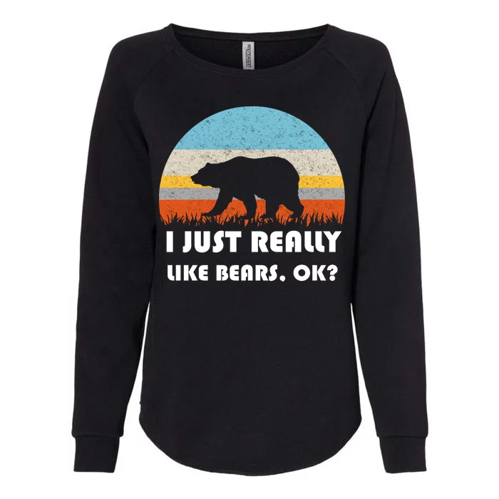 I Really Like Bears Womens California Wash Sweatshirt