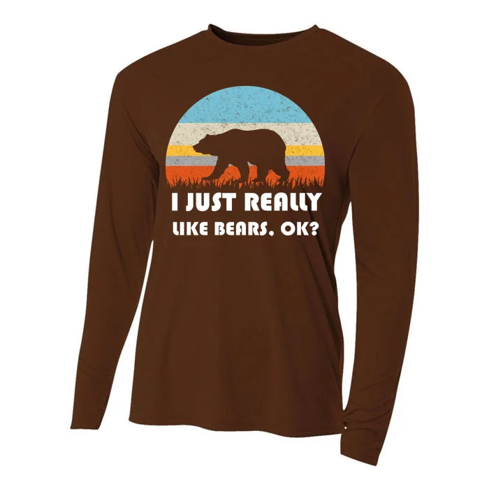 I Really Like Bears Cooling Performance Long Sleeve Crew