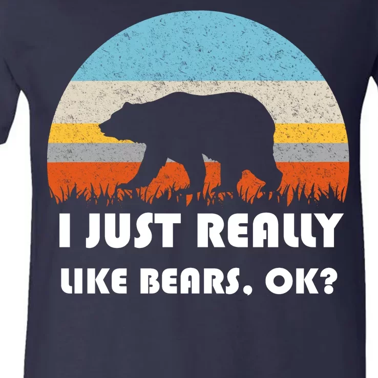 I Really Like Bears V-Neck T-Shirt