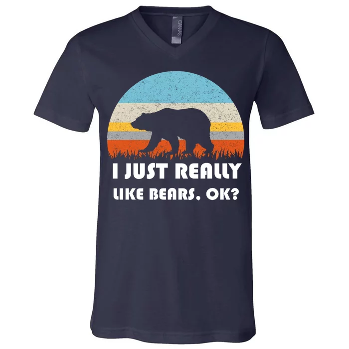 I Really Like Bears V-Neck T-Shirt