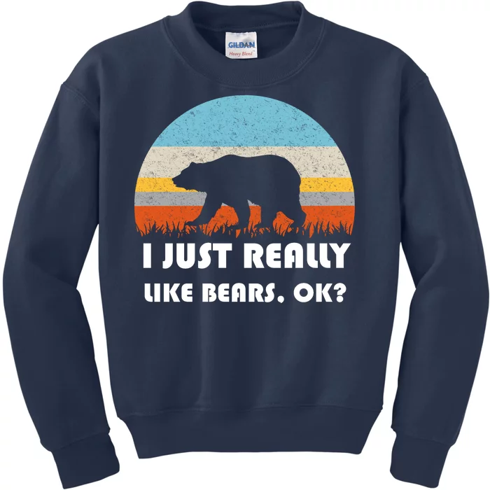 I Really Like Bears Kids Sweatshirt