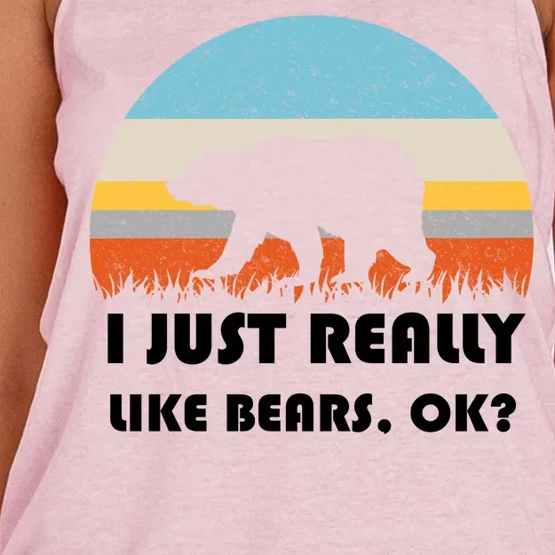 I Really Like Bears Women's Knotted Racerback Tank