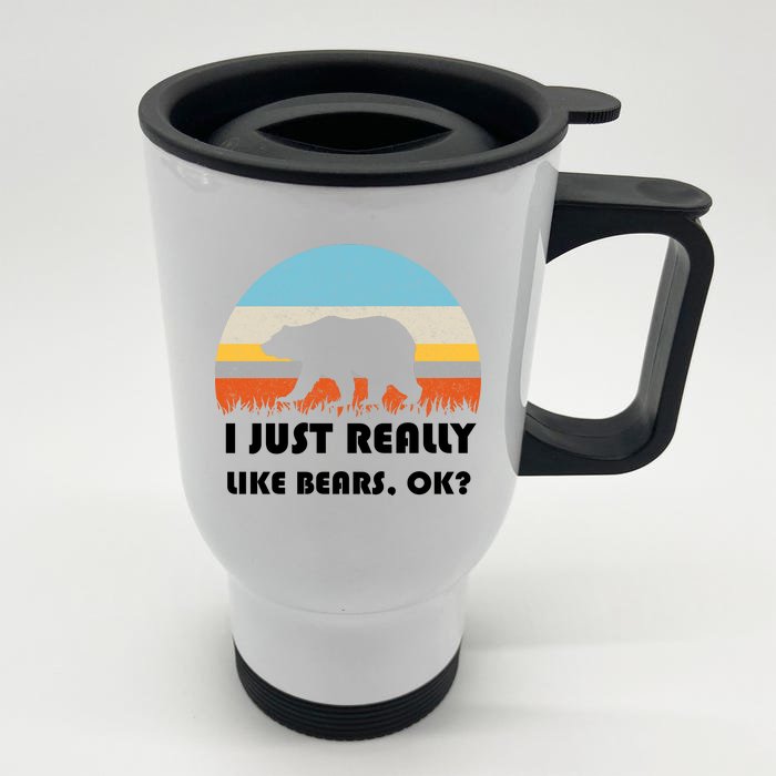 I Really Like Bears Front & Back Stainless Steel Travel Mug