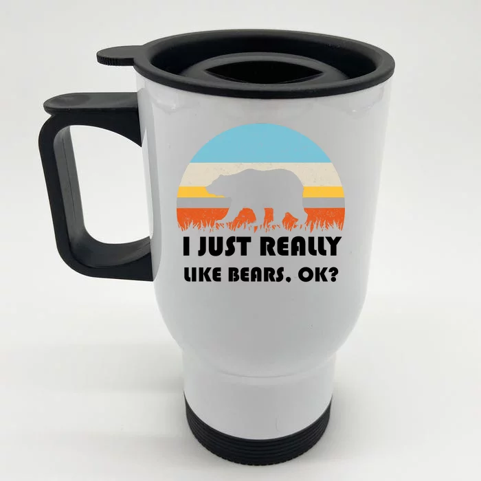 I Really Like Bears Front & Back Stainless Steel Travel Mug