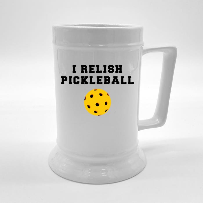 I Relish Pickleball Front & Back Beer Stein