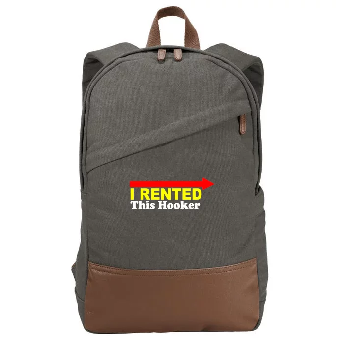 I Rented This Hooker Cotton Canvas Backpack