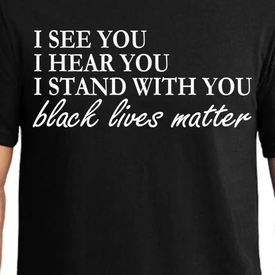 I See Hear Stand With You Black Lives Matter Pajama Set