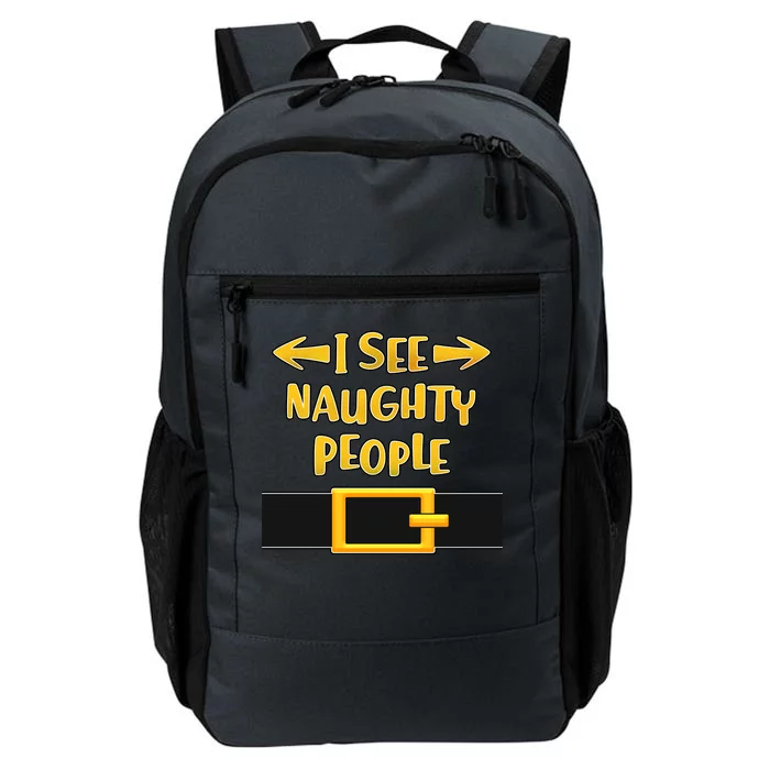 I See Naughty People Santa Or Elf Top Costume Daily Commute Backpack