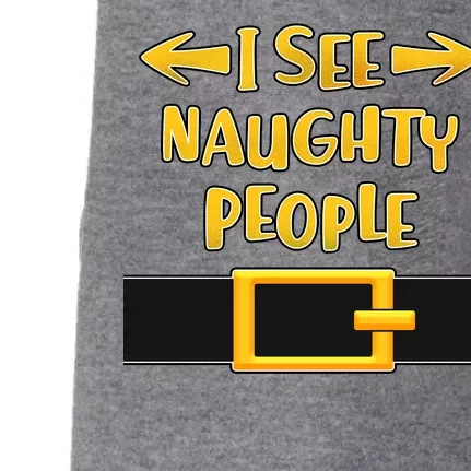 I See Naughty People Santa Or Elf Top Costume Doggie 3-End Fleece Hoodie