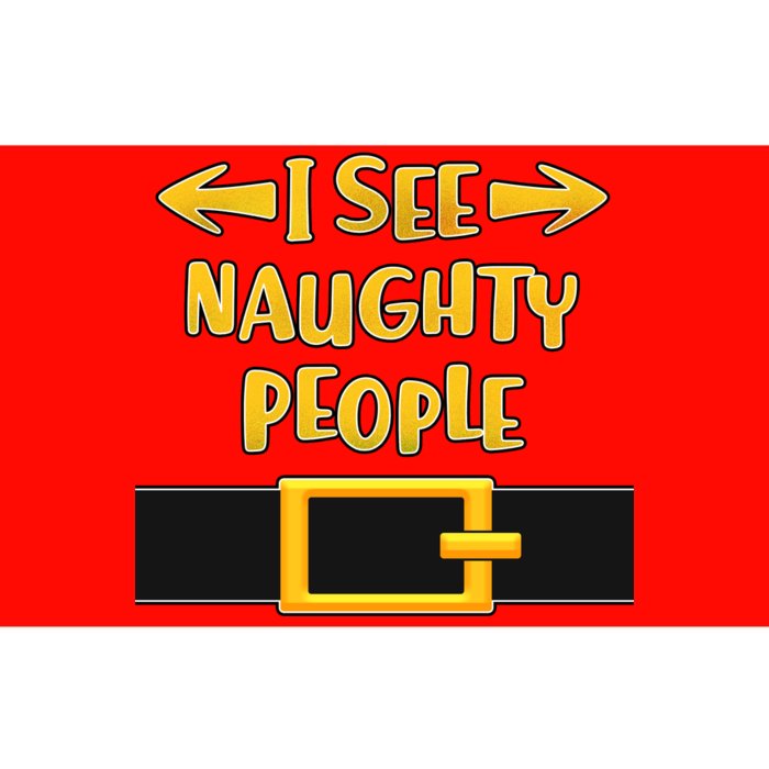 I See Naughty People Santa Or Elf Top Costume Bumper Sticker