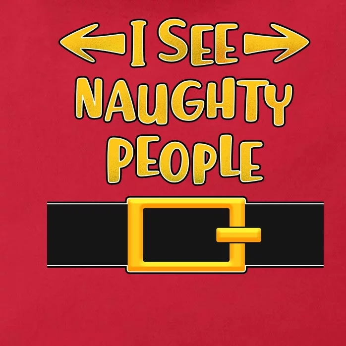 I See Naughty People Santa Or Elf Top Costume Zip Tote Bag