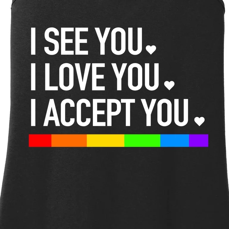 I See You I Love You I Accept You Ladies Essential Tank