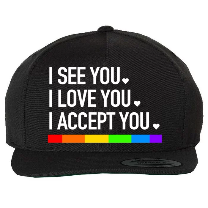 I See You I Love You I Accept You Wool Snapback Cap