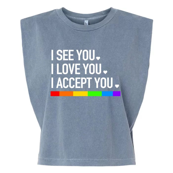 I See You I Love You I Accept You Garment-Dyed Women's Muscle Tee