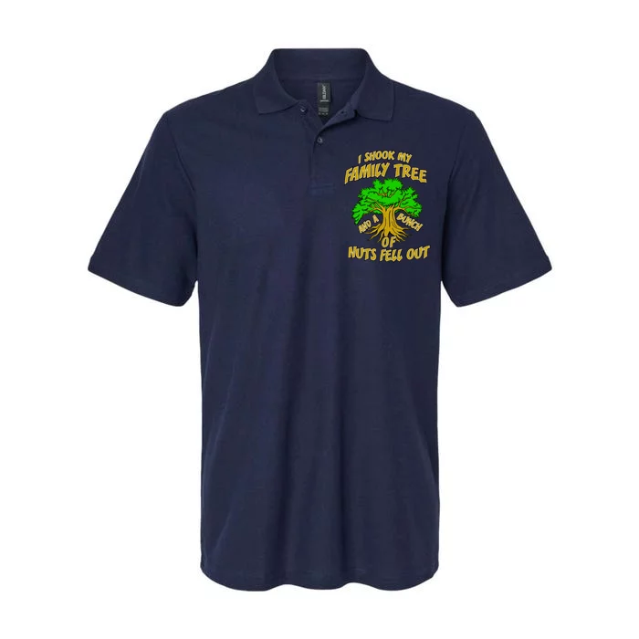 I Shook My Family Tree and a Bunch of Nuts Fell Out Softstyle Adult Sport Polo