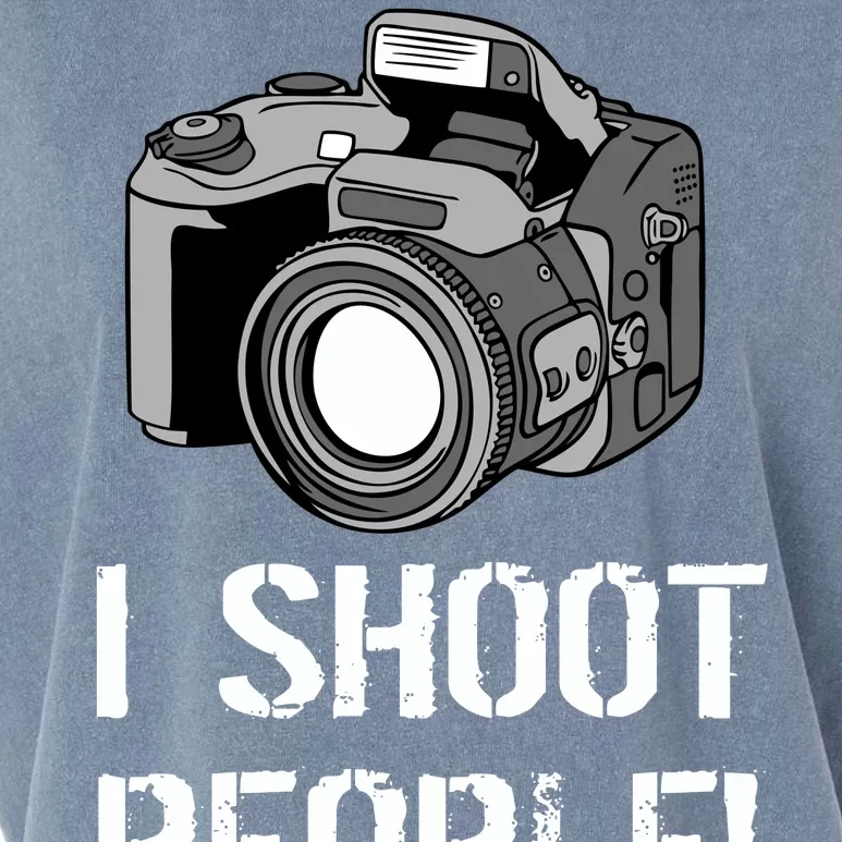 I Shoot People (Camera) Garment-Dyed Women's Muscle Tee