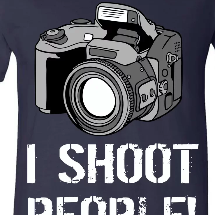 I Shoot People (Camera) V-Neck T-Shirt