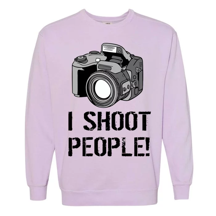 I Shoot People (Camera) Garment-Dyed Sweatshirt