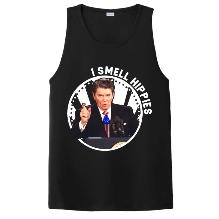 I Smell Hippies Reagan Performance Tank