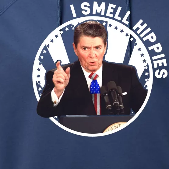 I Smell Hippies Reagan Performance Fleece Hoodie