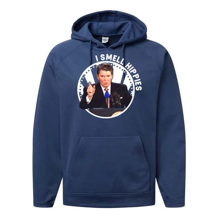 I Smell Hippies Reagan Performance Fleece Hoodie