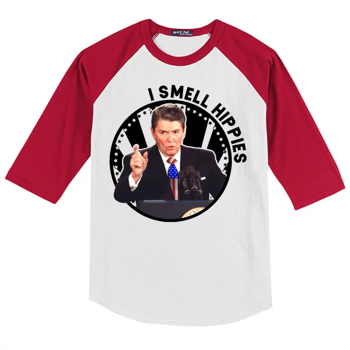 I Smell Hippies Reagan Kids Colorblock Raglan Jersey