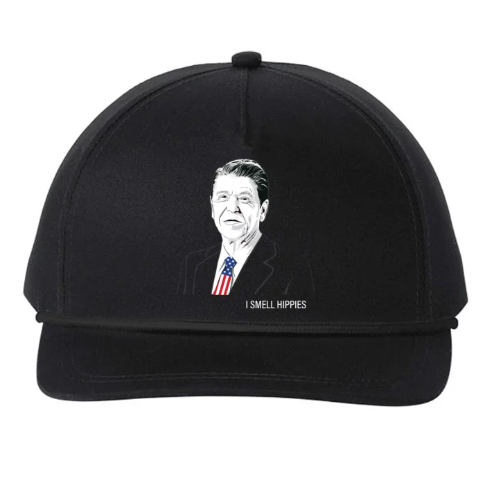 I Smell Hippies Ronald Reagan Snapback Five-Panel Rope Hat